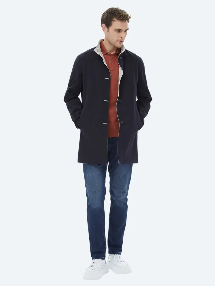 Stone Double-Sided Weaving Rain Coat - 6