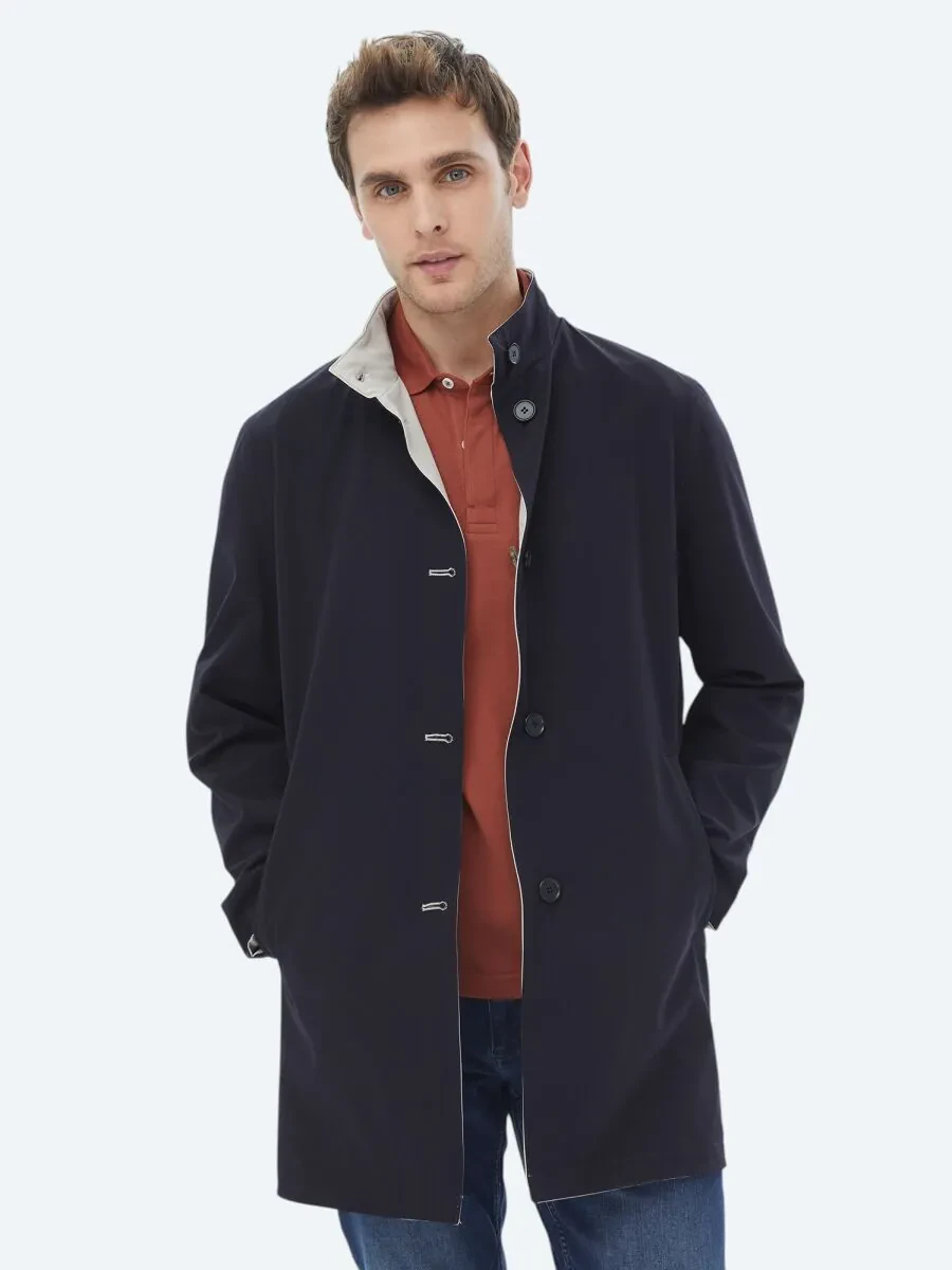Stone Double-Sided Weaving Rain Coat - 8