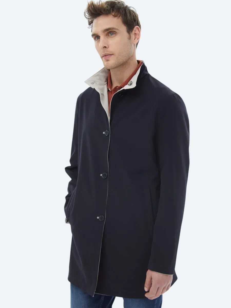 Stone Double-Sided Weaving Rain Coat - 11