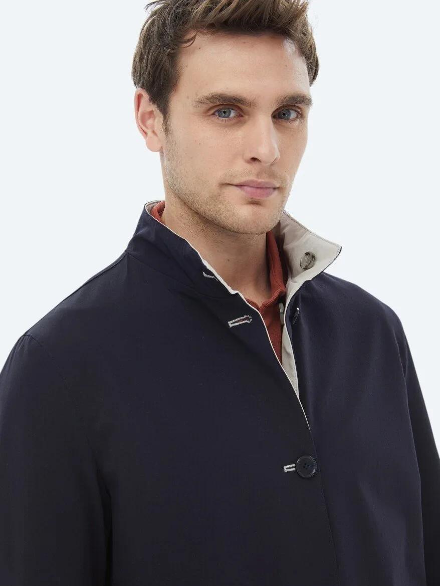 Stone Double-Sided Weaving Rain Coat - 12