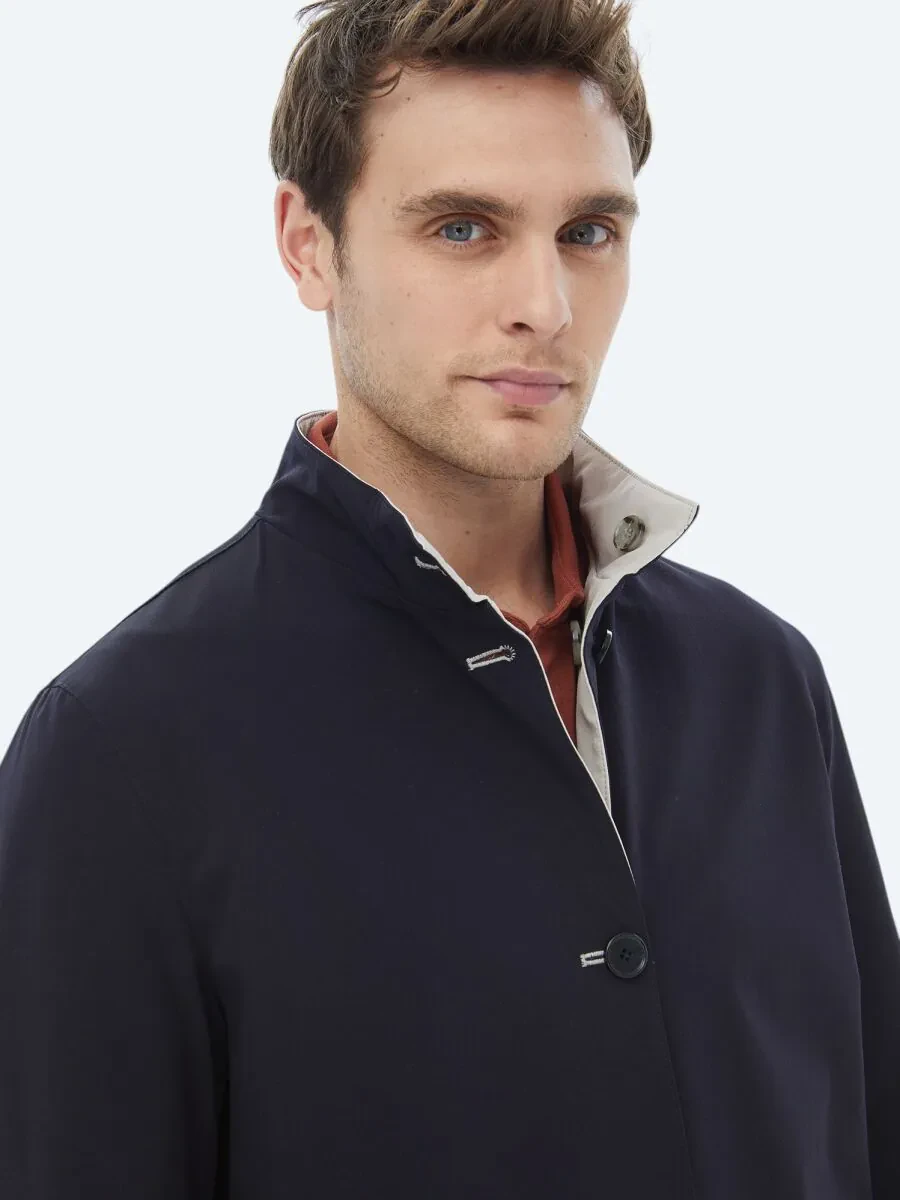 Stone Double-Sided Weaving Rain Coat - 12