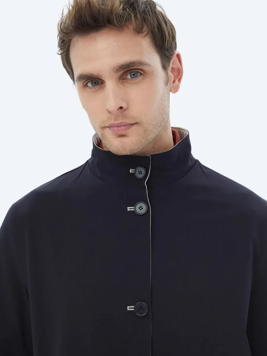 Stone Double-Sided Weaving Rain Coat - 13