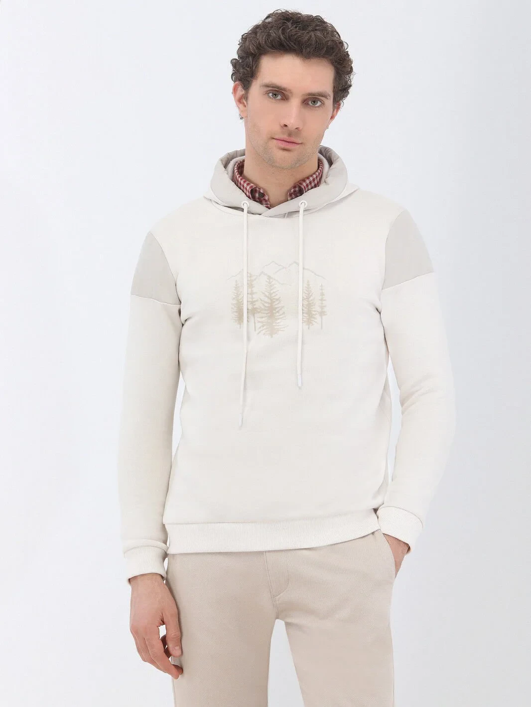 Stone Hooded Sweatshirt - 1