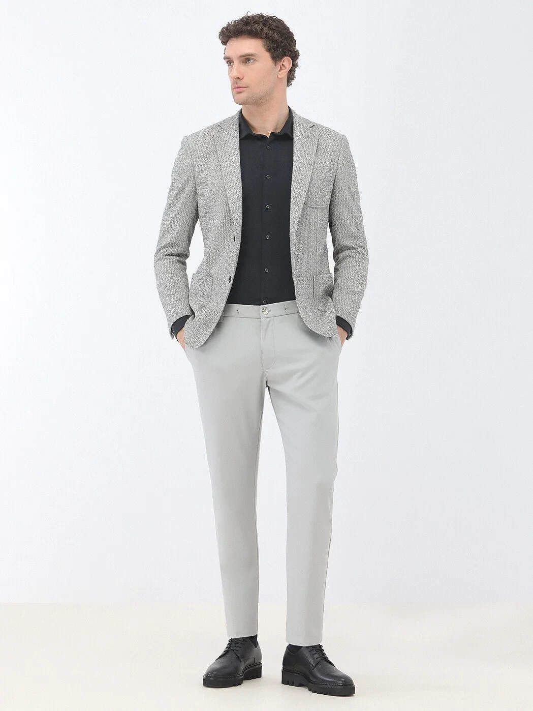 Stone Patterned Modern Fit Jacket - 2