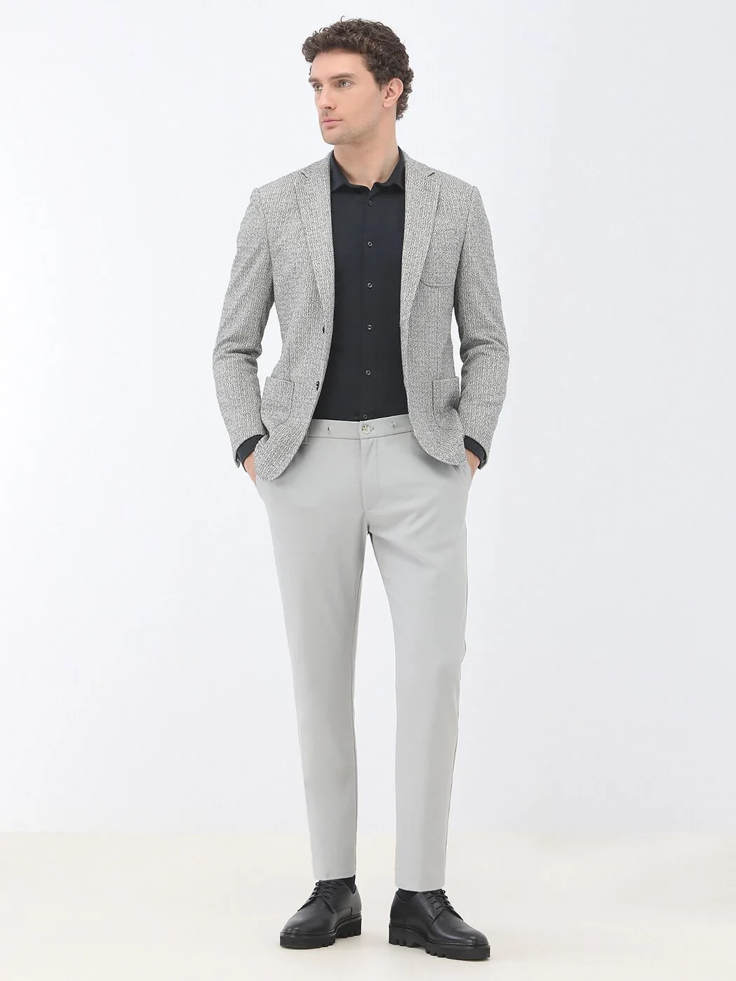 Stone Patterned Modern Fit Jacket - 2