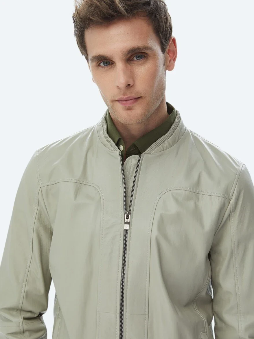 Stone Sheep Leather Leather Coat - 3