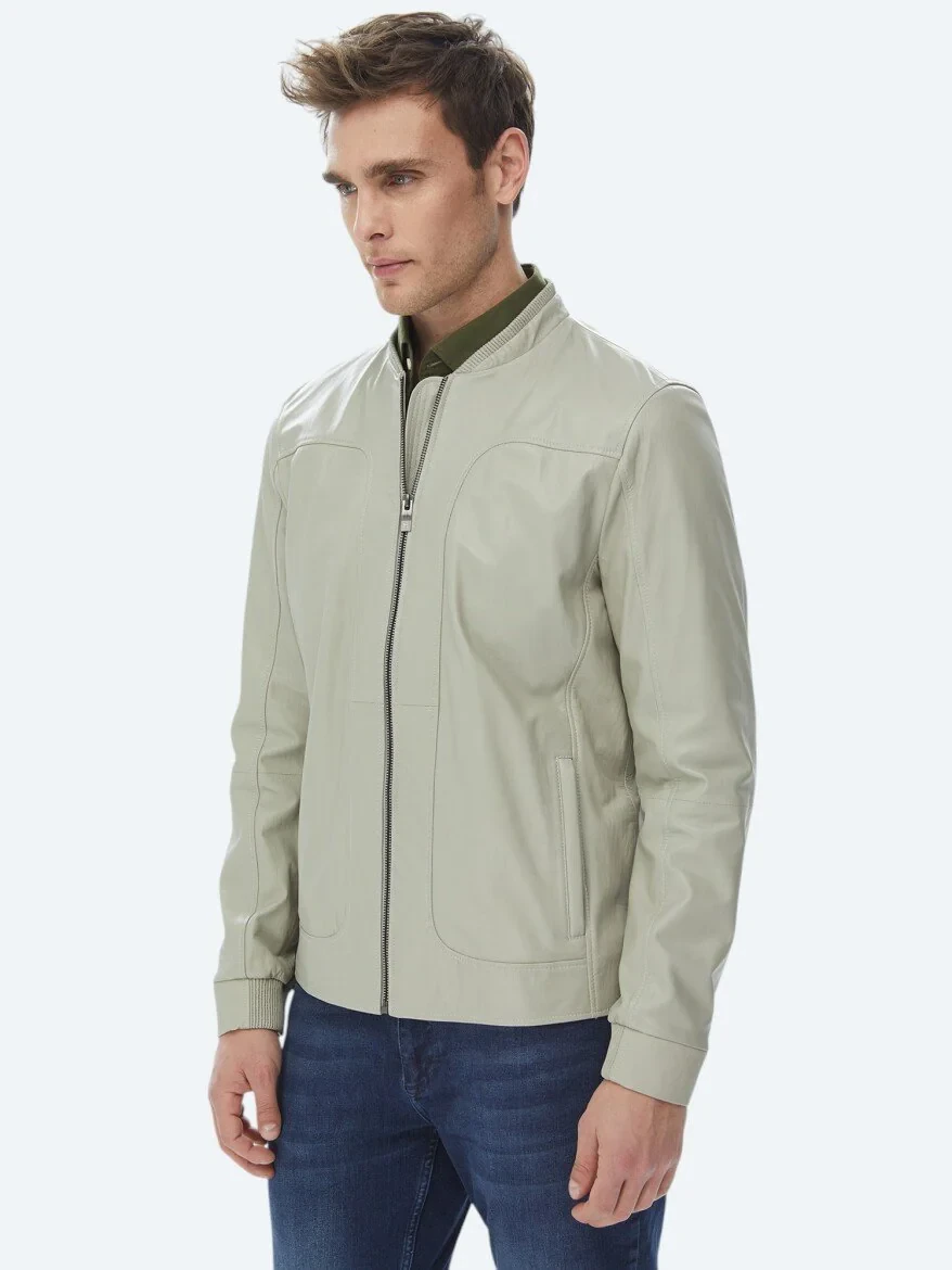 Stone Sheep Leather Leather Coat 