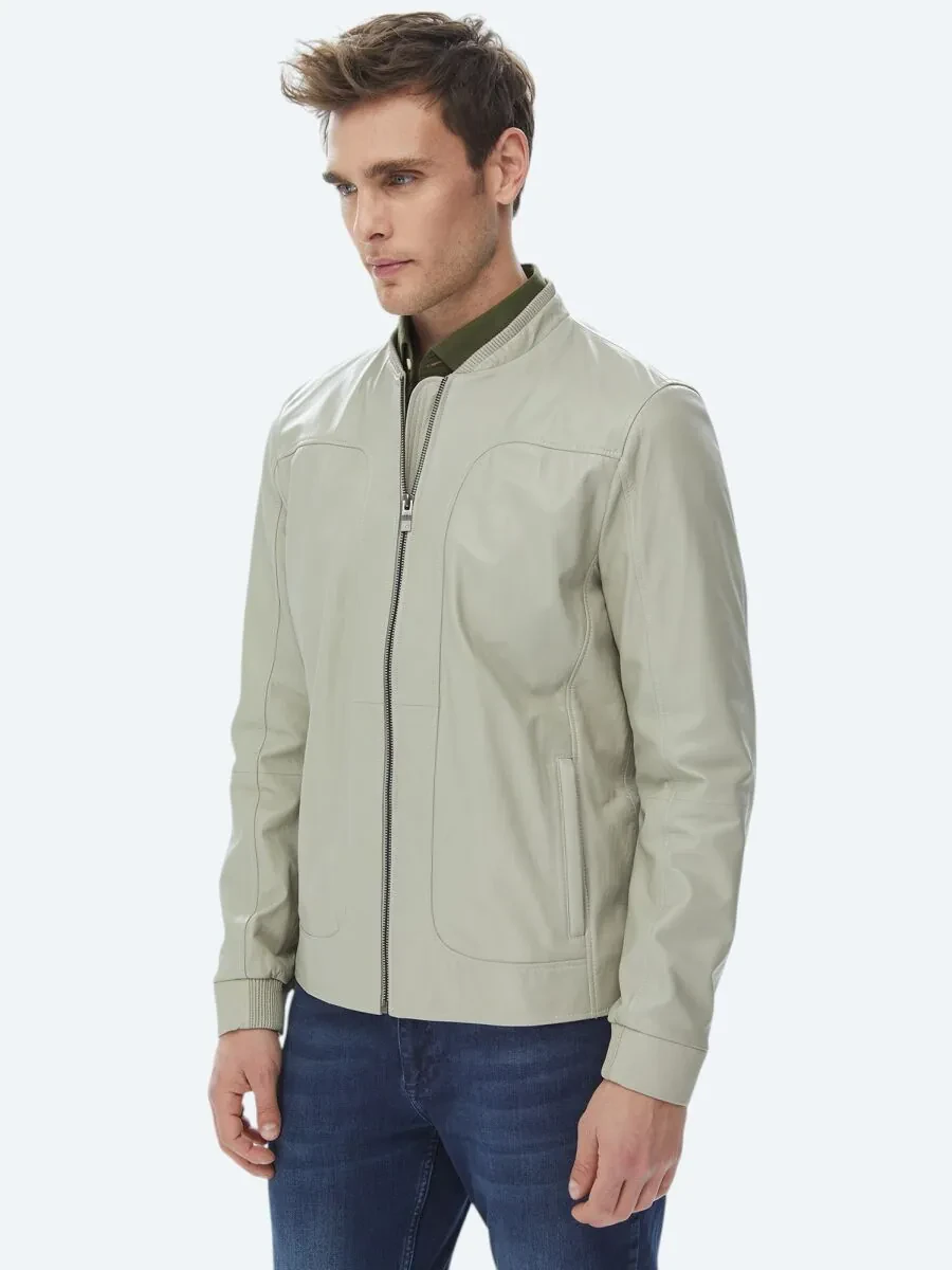 Stone Sheep Leather Leather Coat - 4