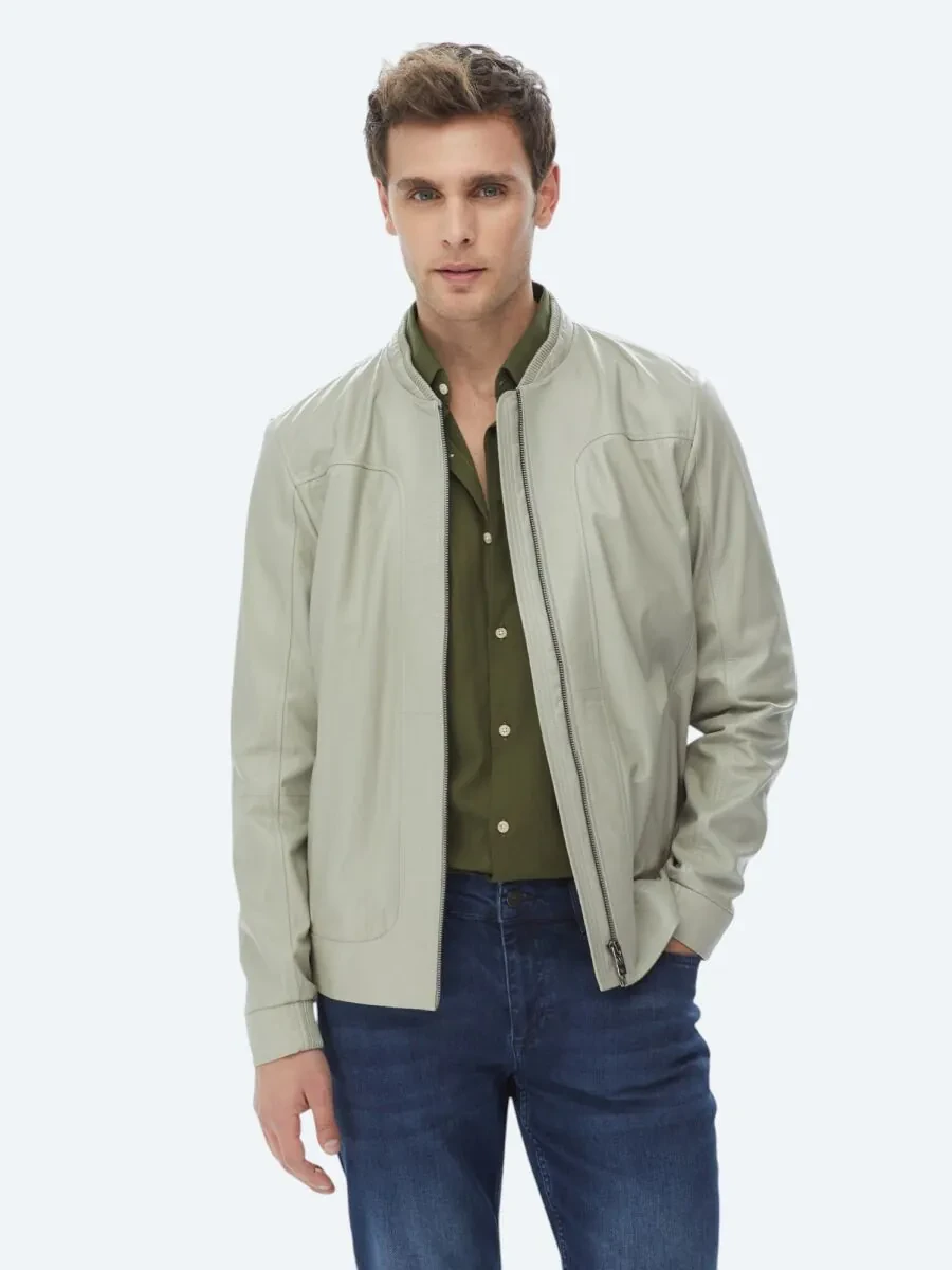 Stone Sheep Leather Leather Coat - 8