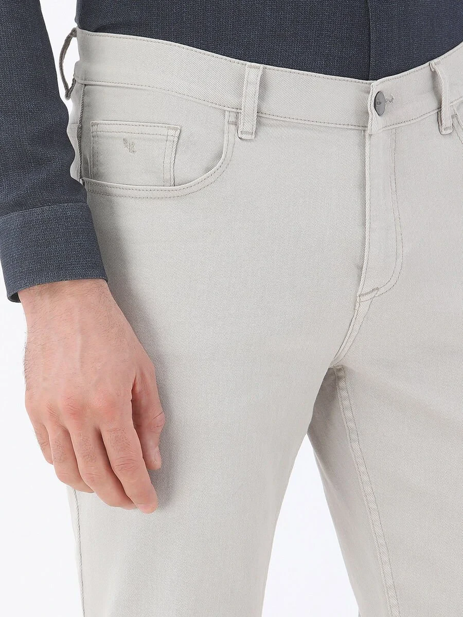 Stone Slim Fit Denim Cotton Blended Trousers - 3
