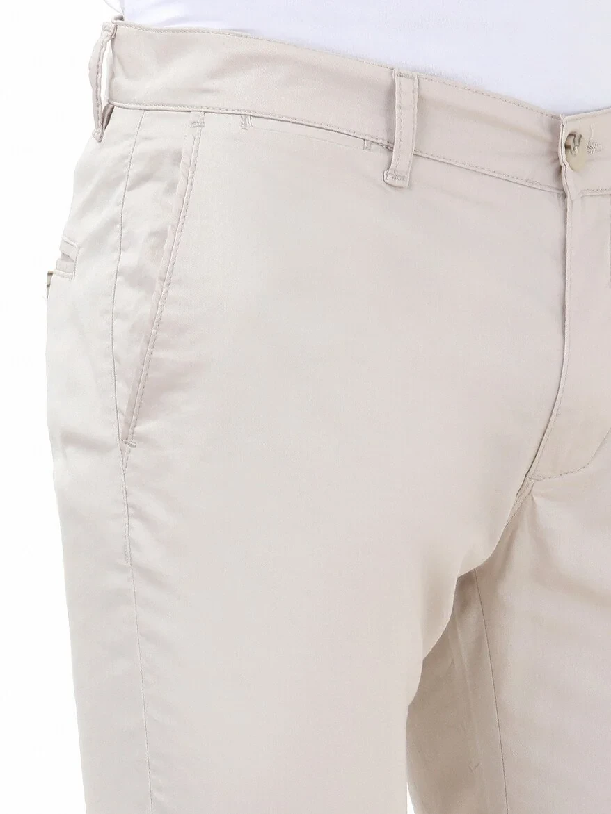 Stone Weaving Slim Fit Casual Cotton Blended Trousers - 3