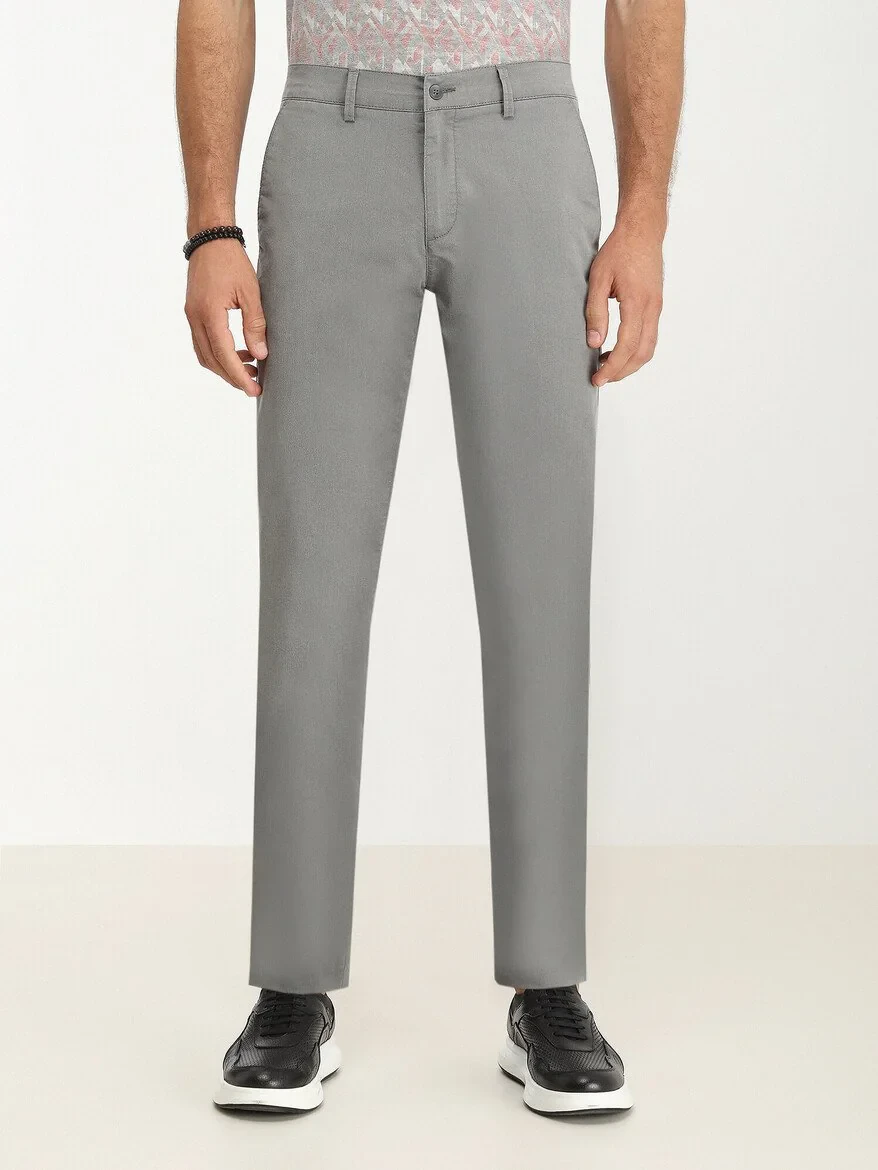 Stone Weaving Slim Fit Casual Trousers - 1