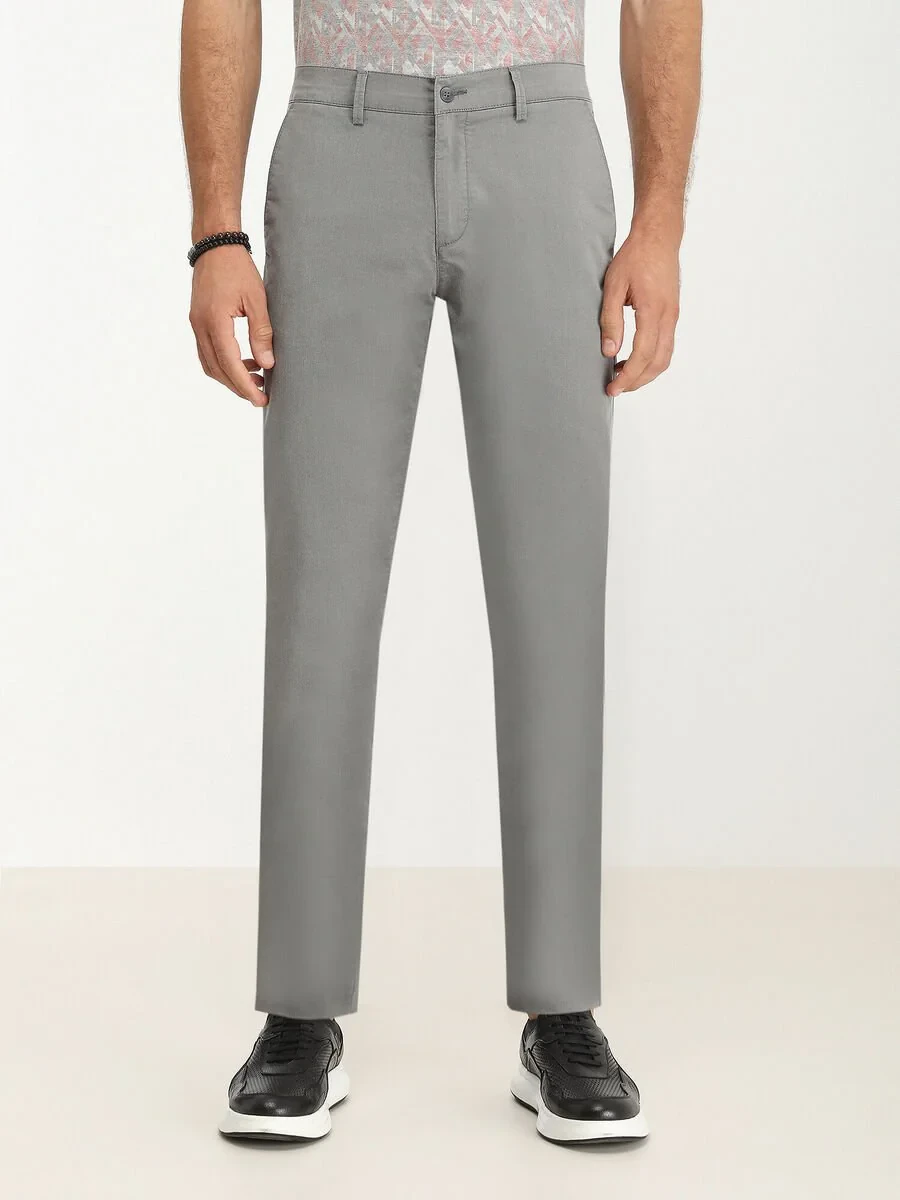 Stone Weaving Slim Fit Casual Trousers - 1