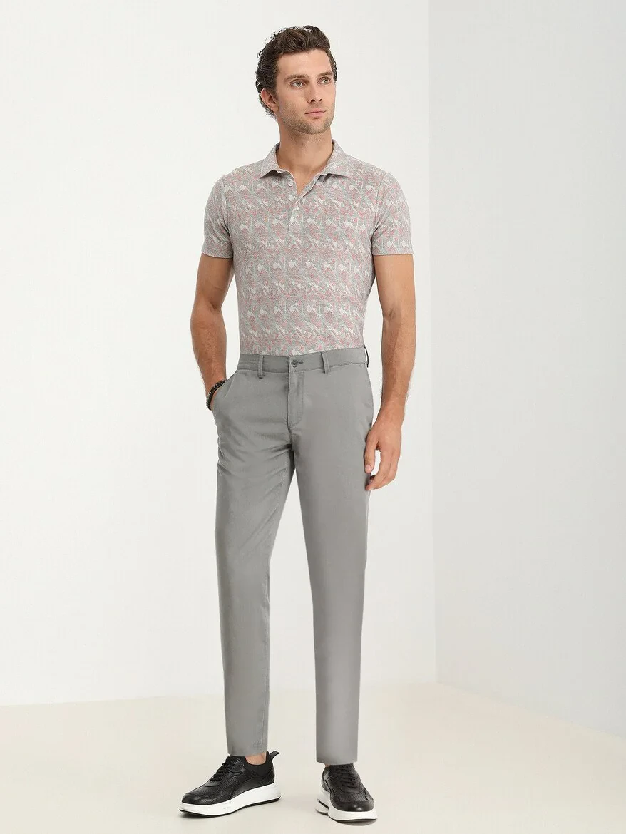 Stone Weaving Slim Fit Casual Trousers - 2