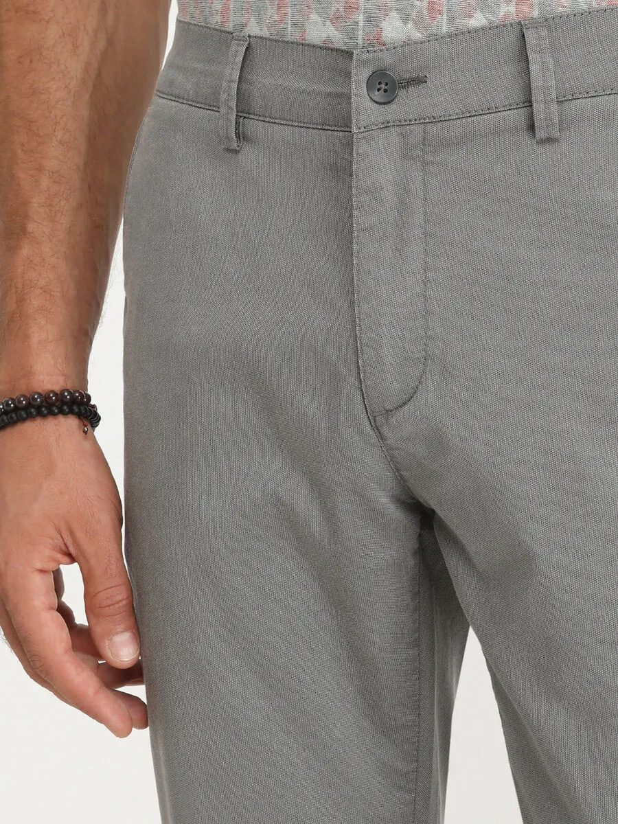 Stone Weaving Slim Fit Casual Trousers - 3