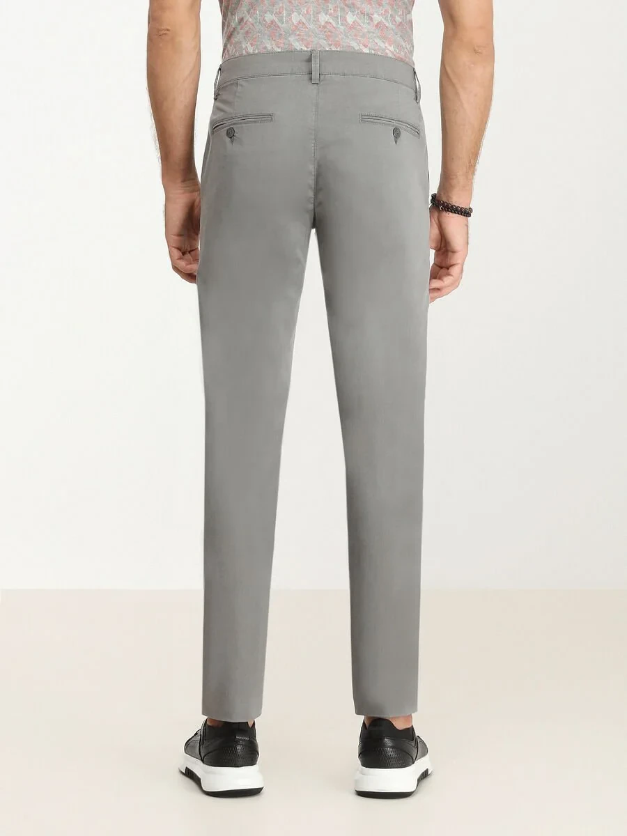Stone Weaving Slim Fit Casual Trousers - 4
