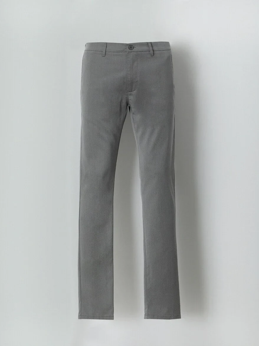 Stone Weaving Slim Fit Casual Trousers - 5
