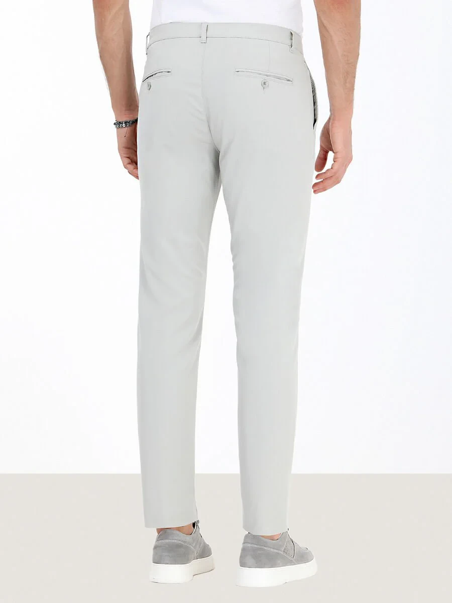 Stone Weaving Slim Fit Casual Trousers - 4