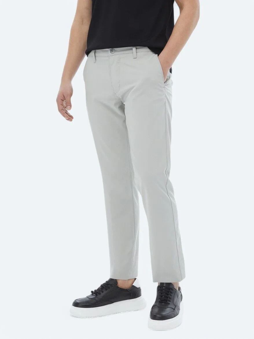 Stone Weaving Slim Fit Casual Trousers 