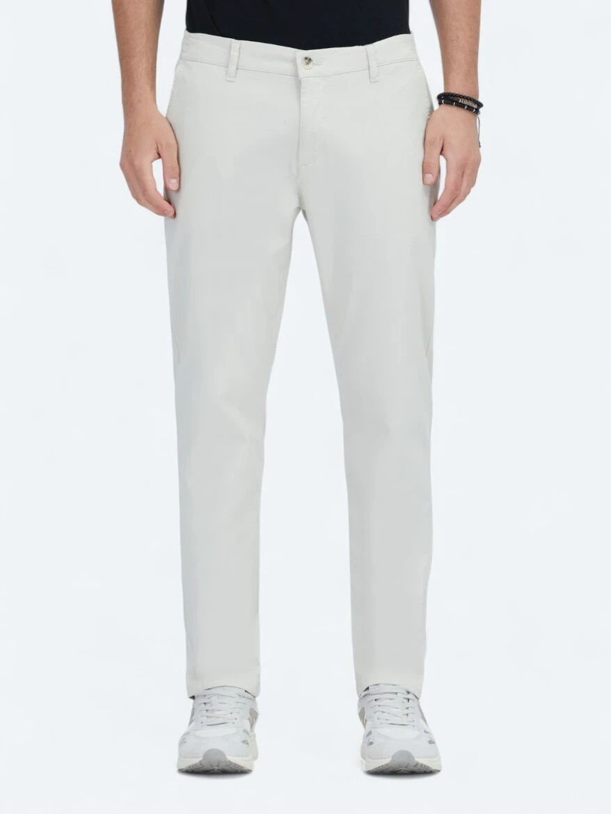 Taş Düz Dokuma Jogging Fit Casual Pamuk Karışımlı Pantolon - 2