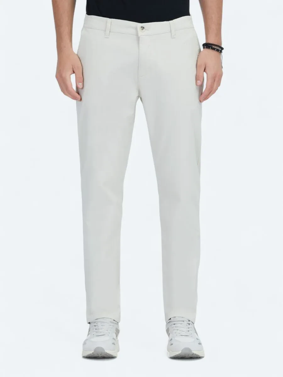 Taş Düz Dokuma Jogging Fit Casual Pamuk Karışımlı Pantolon - 2