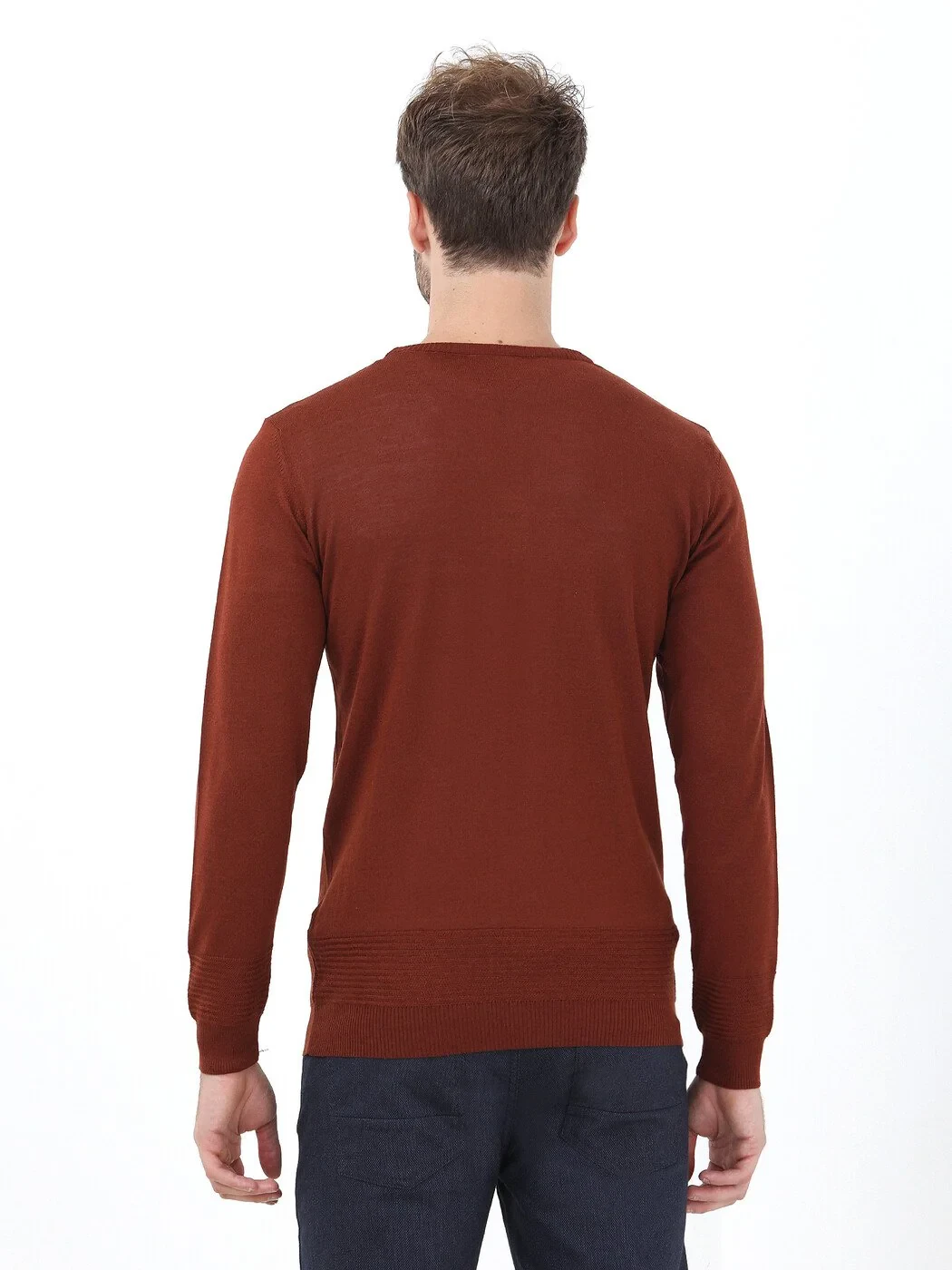 Tile Red Knitwear Sweatshirt - 4