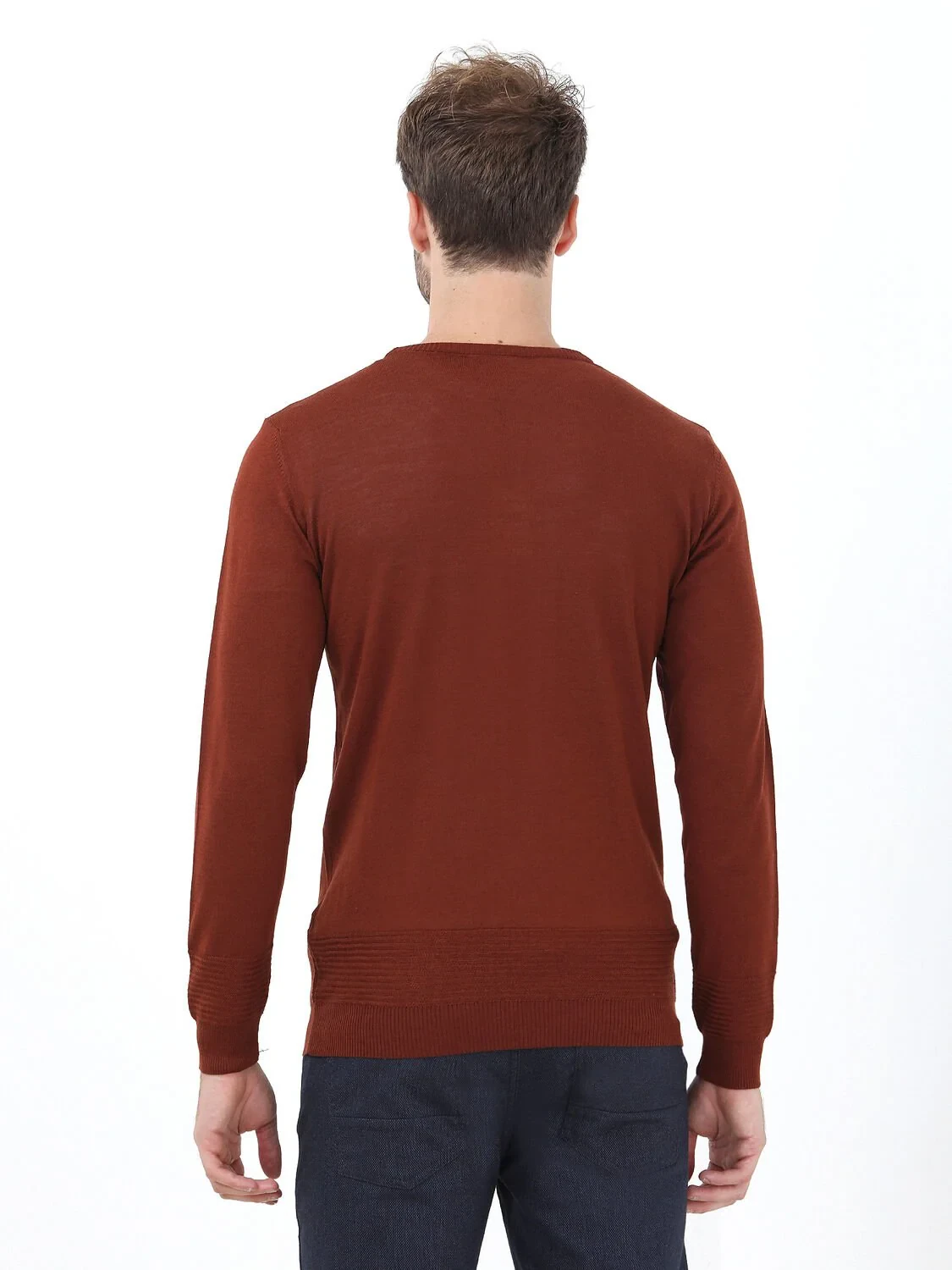 Tile Red Knitwear Sweatshirt - 4