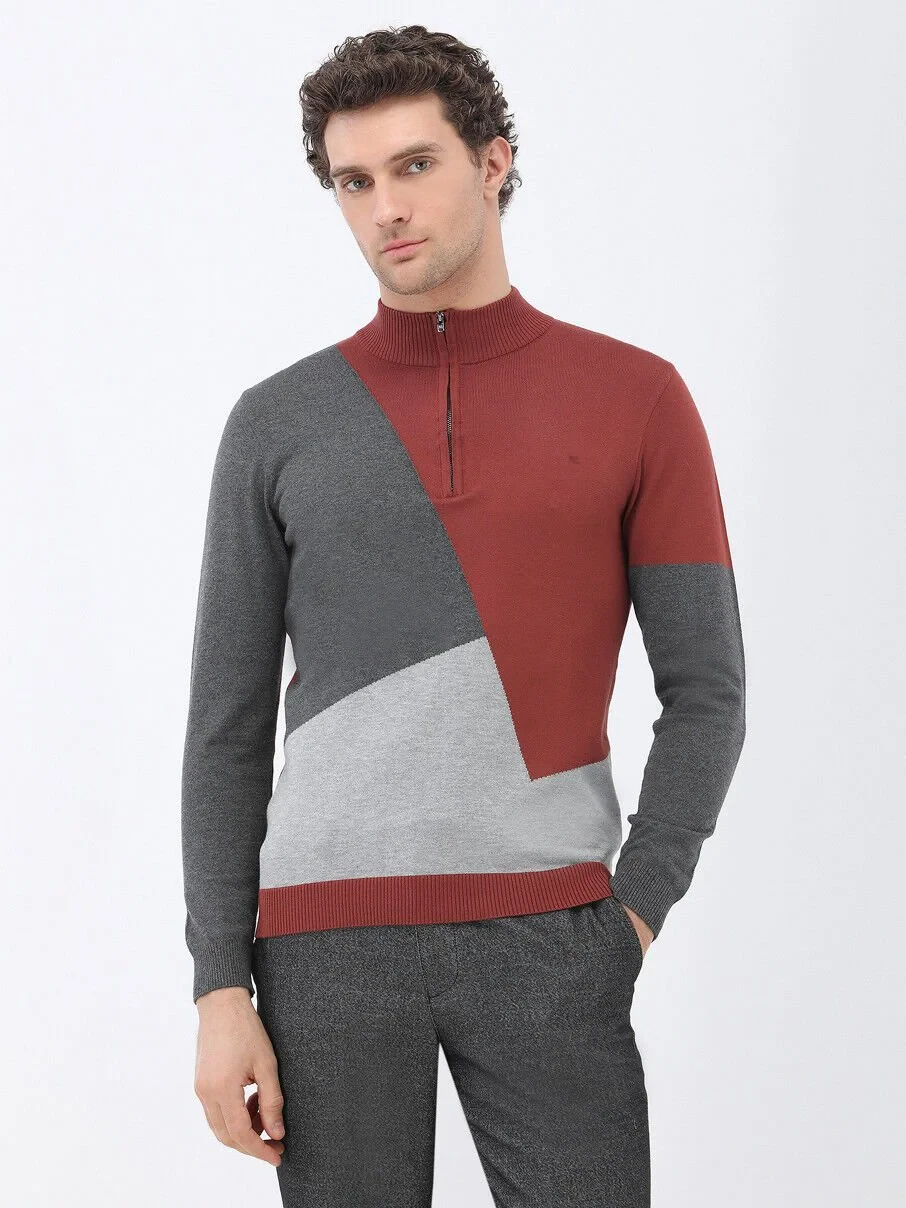 Tile Red Knitwear Sweatshirt - 1