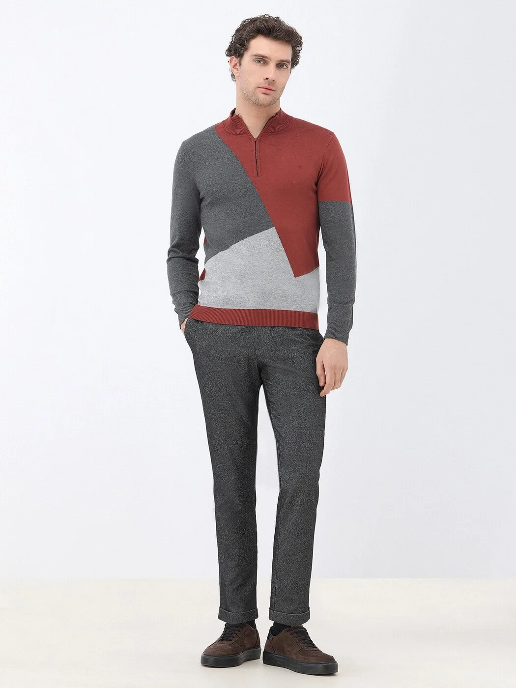 Tile Red Knitwear Sweatshirt - 2