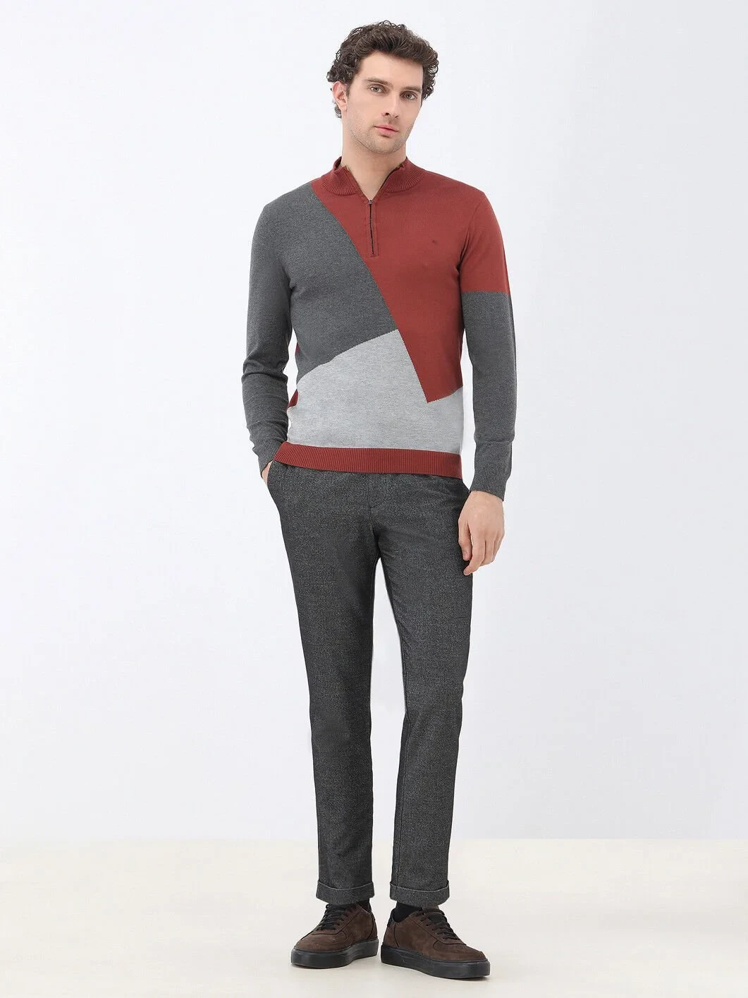 Tile Red Knitwear Sweatshirt - 2