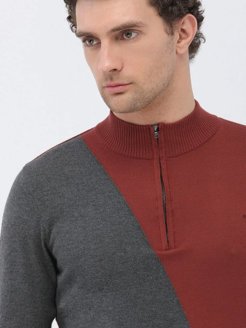 Tile Red Knitwear Sweatshirt - 4