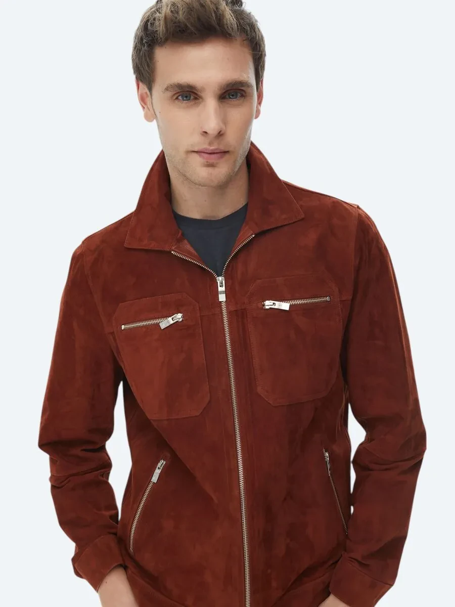 Tile Red Leather Coat - 8