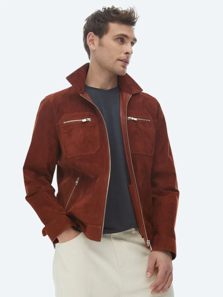 Tile Red Leather Coat - 10