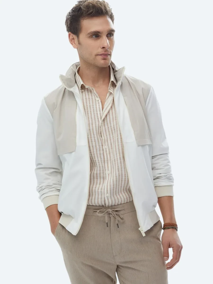 Tile Red Striped Regular Fit Weaving Casual Cotton Blended Shirt - 3