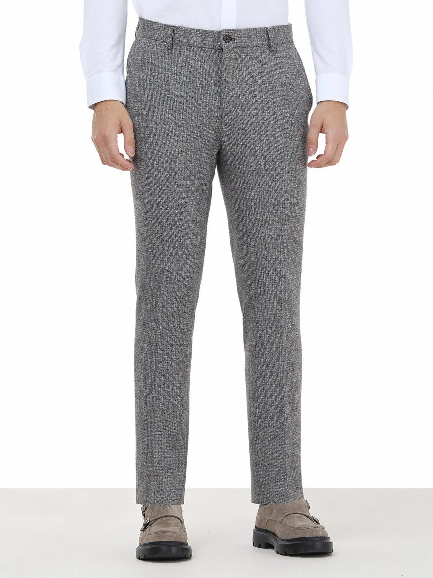Vizon Baskılı Modern Fit Örme Takım Elbise - 6