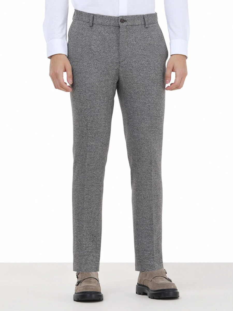 Vizon Baskılı Modern Fit Örme Takım Elbise - 6