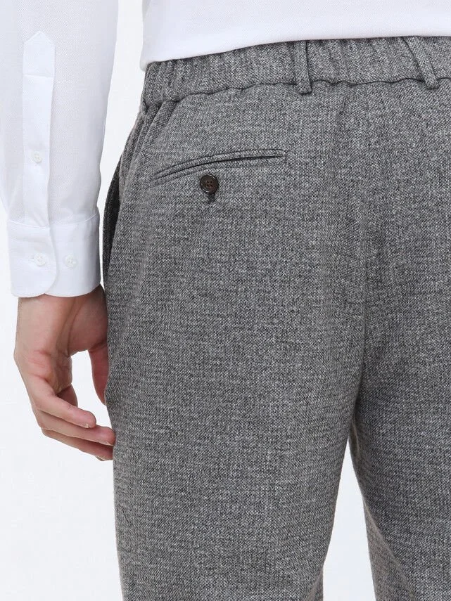 Vizon Baskılı Modern Fit Örme Takım Elbise - 7