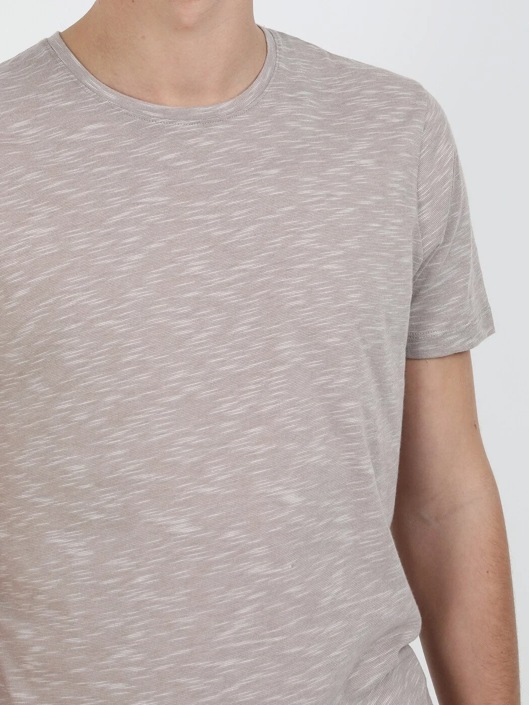 Vizon Bisiklet Yaka Pamuk Karışımlı T-Shirt - 2