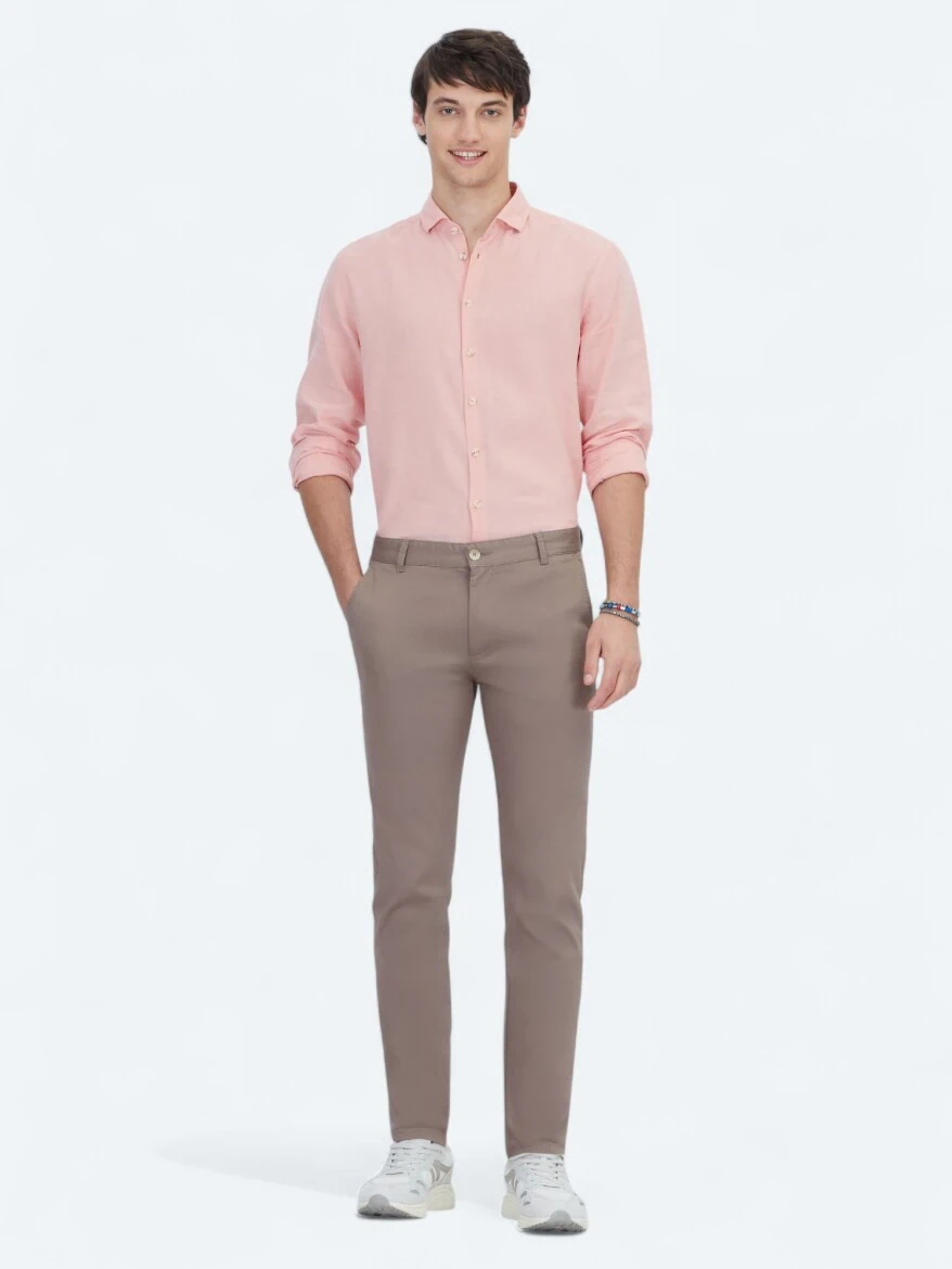 Vizon Dokuma Casual Pamuk Karışımlı Pantolon - 1