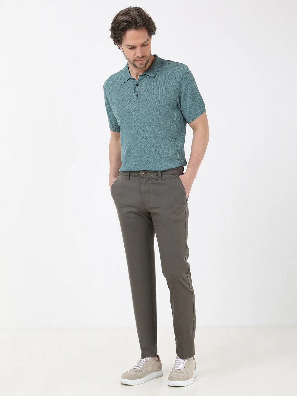 Vizon Dokuma Regular Fit Casual Pantolon - 1