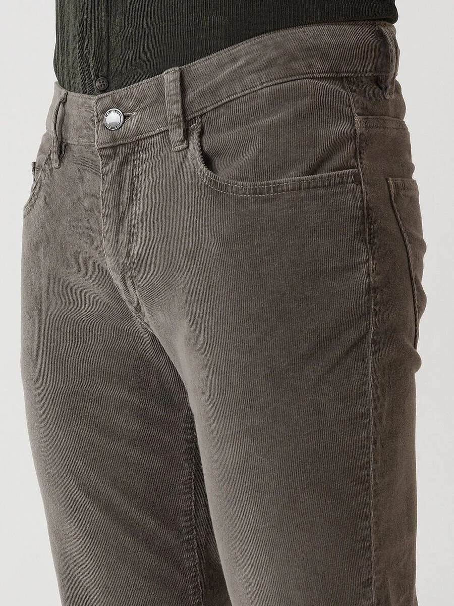 Vizon Dokuma Regular Fit Kadife Casual Pamuk Karışımlı Pantolon - 2