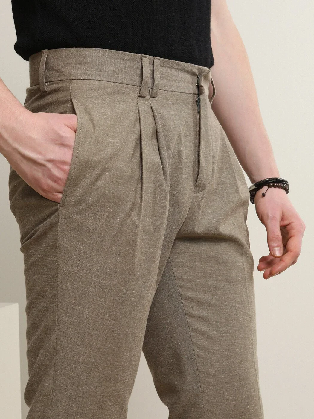 Vizon Dokuma Slim Fit Smart Casual %100 Yün Pantolon - 2