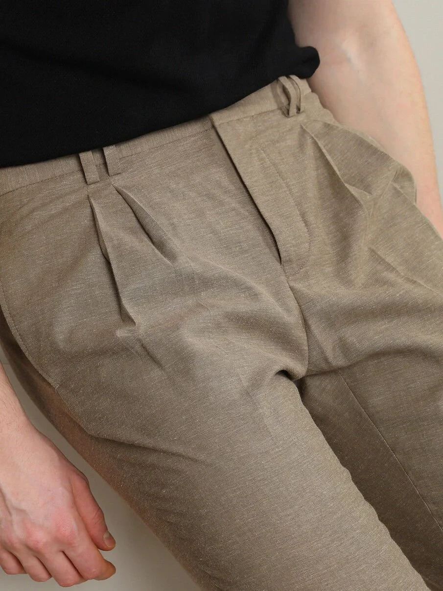 Vizon Dokuma Slim Fit Smart Casual %100 Yün Pantolon - 4