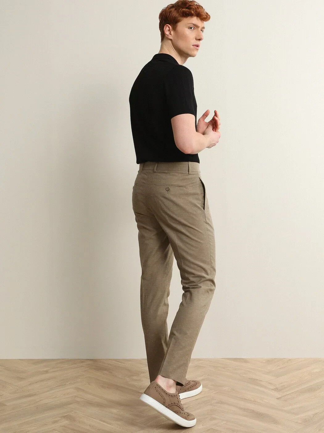 Vizon Dokuma Slim Fit Smart Casual %100 Yün Pantolon - 5