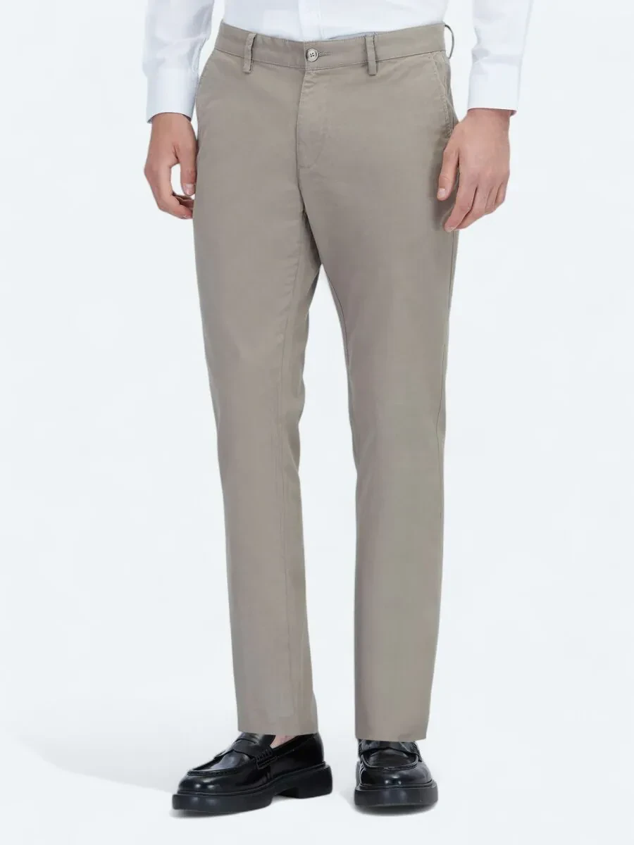 Vizon Düz Dokuma Regular Fit Casual Pamuk Karışımlı Pantolon - 2