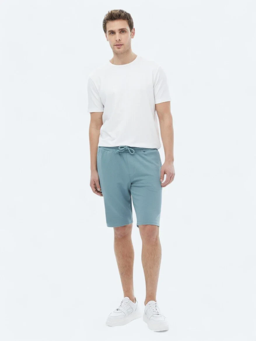 White Crew Neck Cotton Blended T-Shirt - 2
