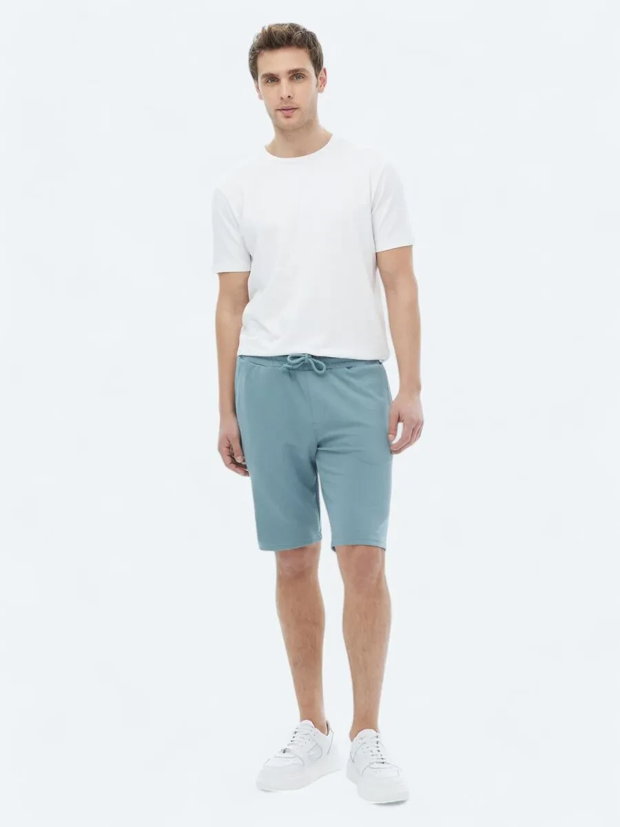 White Crew Neck Cotton Blended T-Shirt - 2