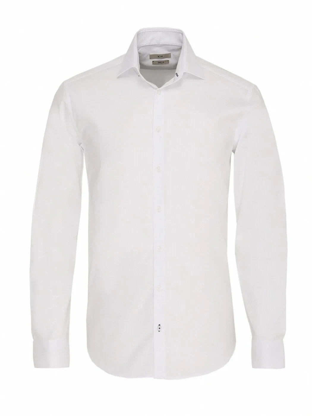 White Plain Regular Fit Weaving Classical 100% Cotton Shirt - 1