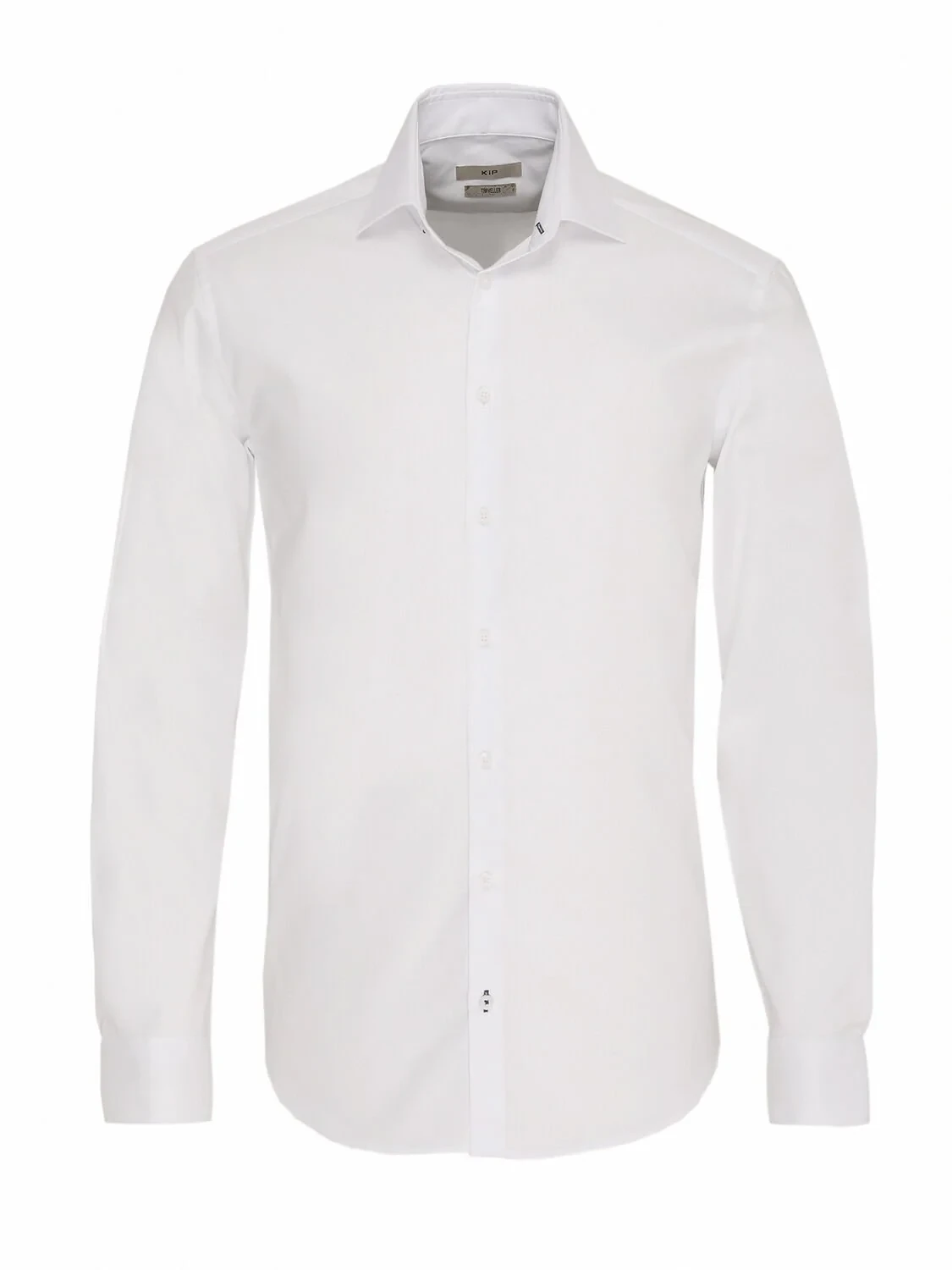 White Plain Regular Fit Weaving Classical 100% Cotton Shirt - 1