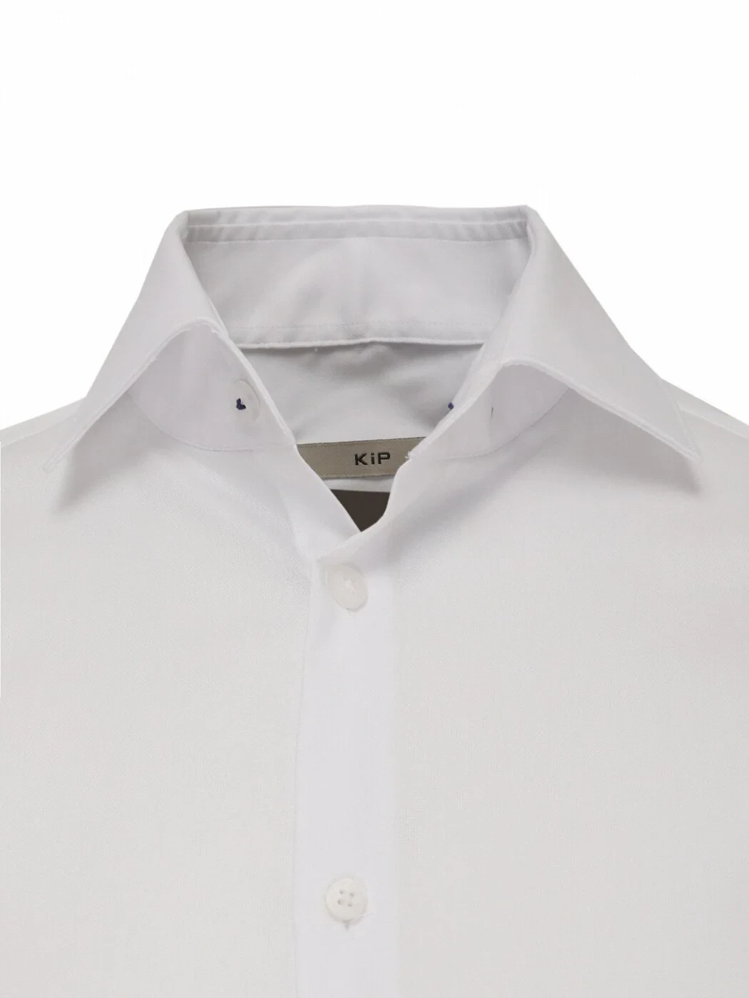 White Plain Regular Fit Weaving Classical 100% Cotton Shirt - 2